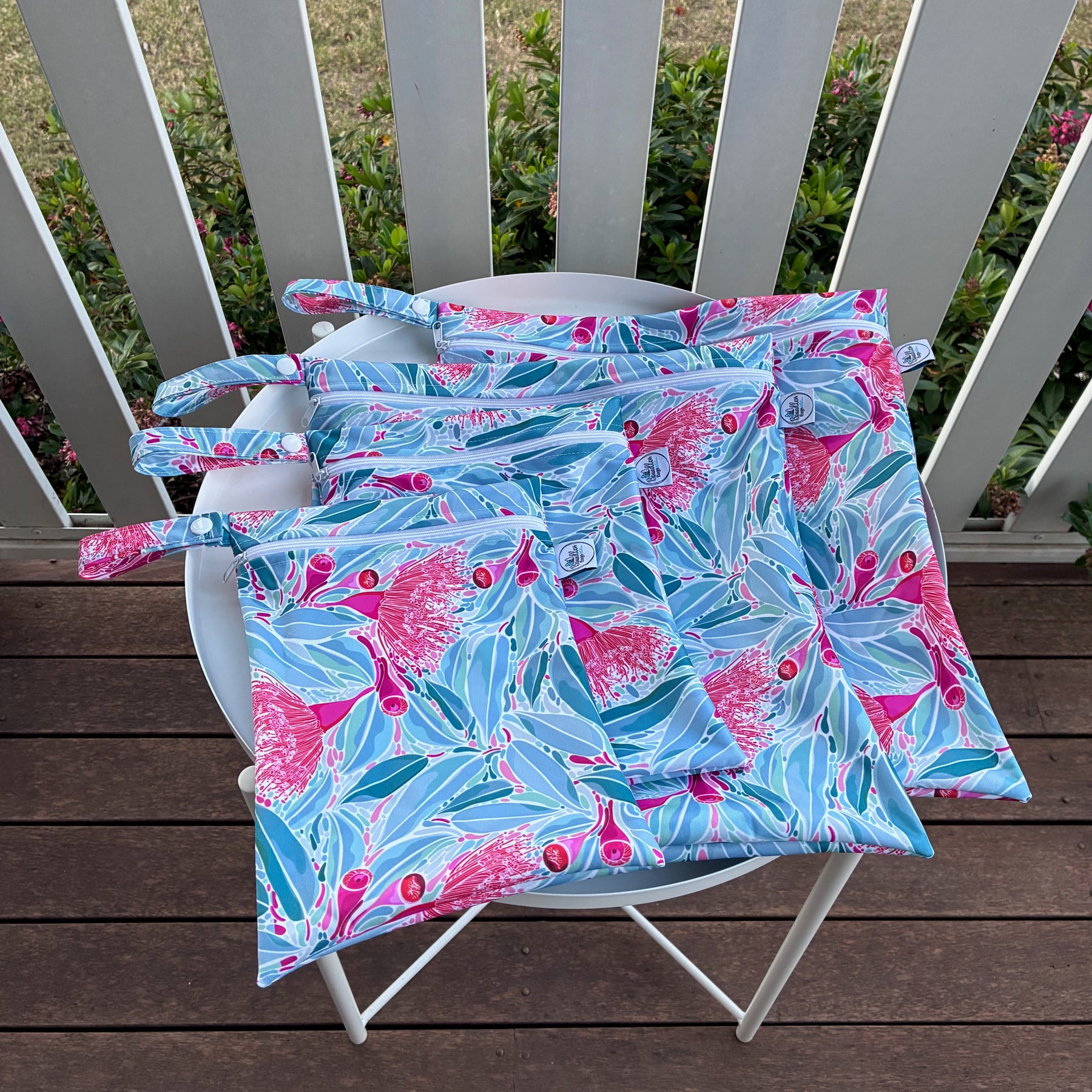 READY MADE Water-resistant wet bags - Blossom Love (Cloth Cuts Originals)