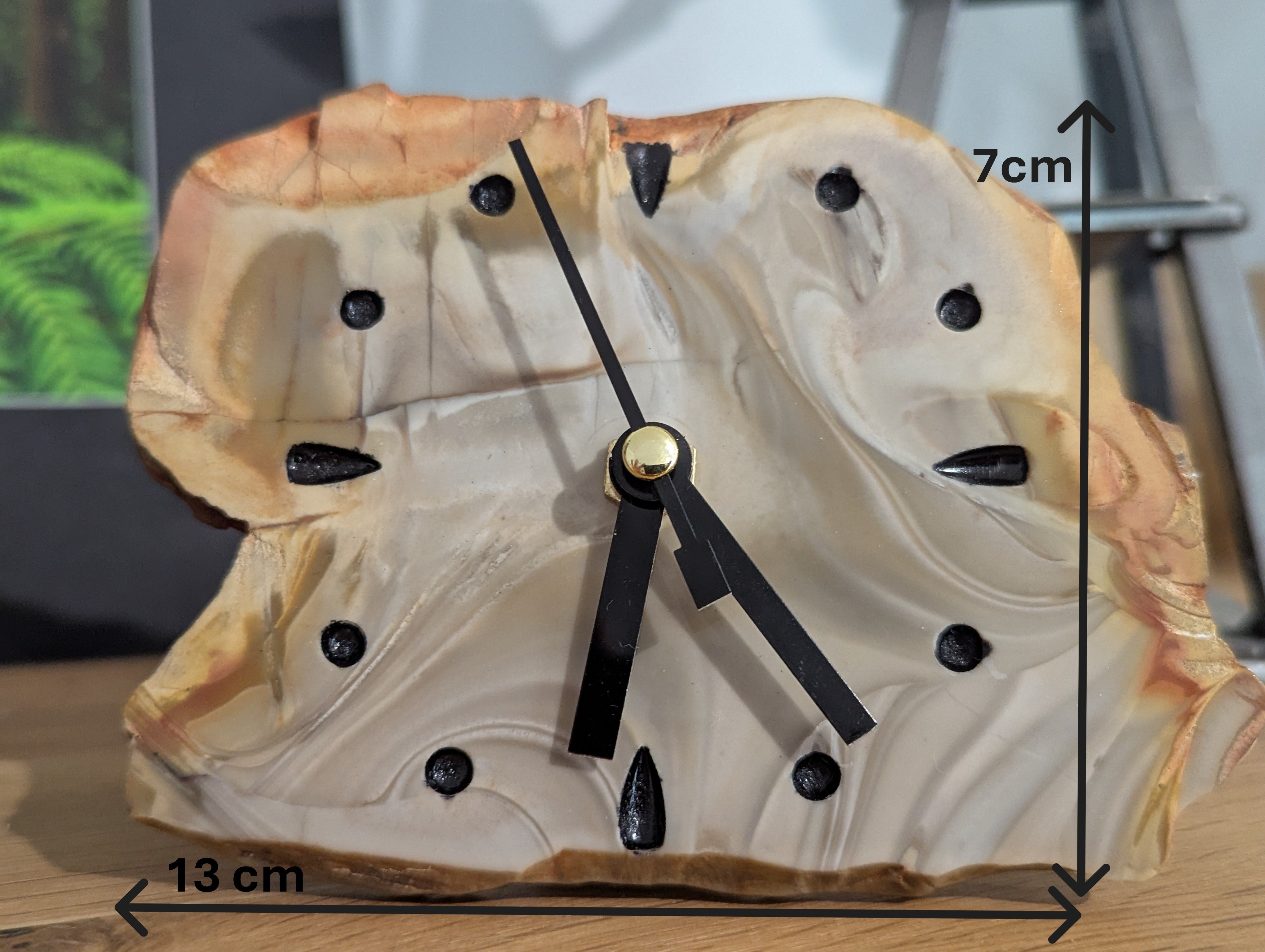 Polished Camooweal Ribbonstone Slab Clock