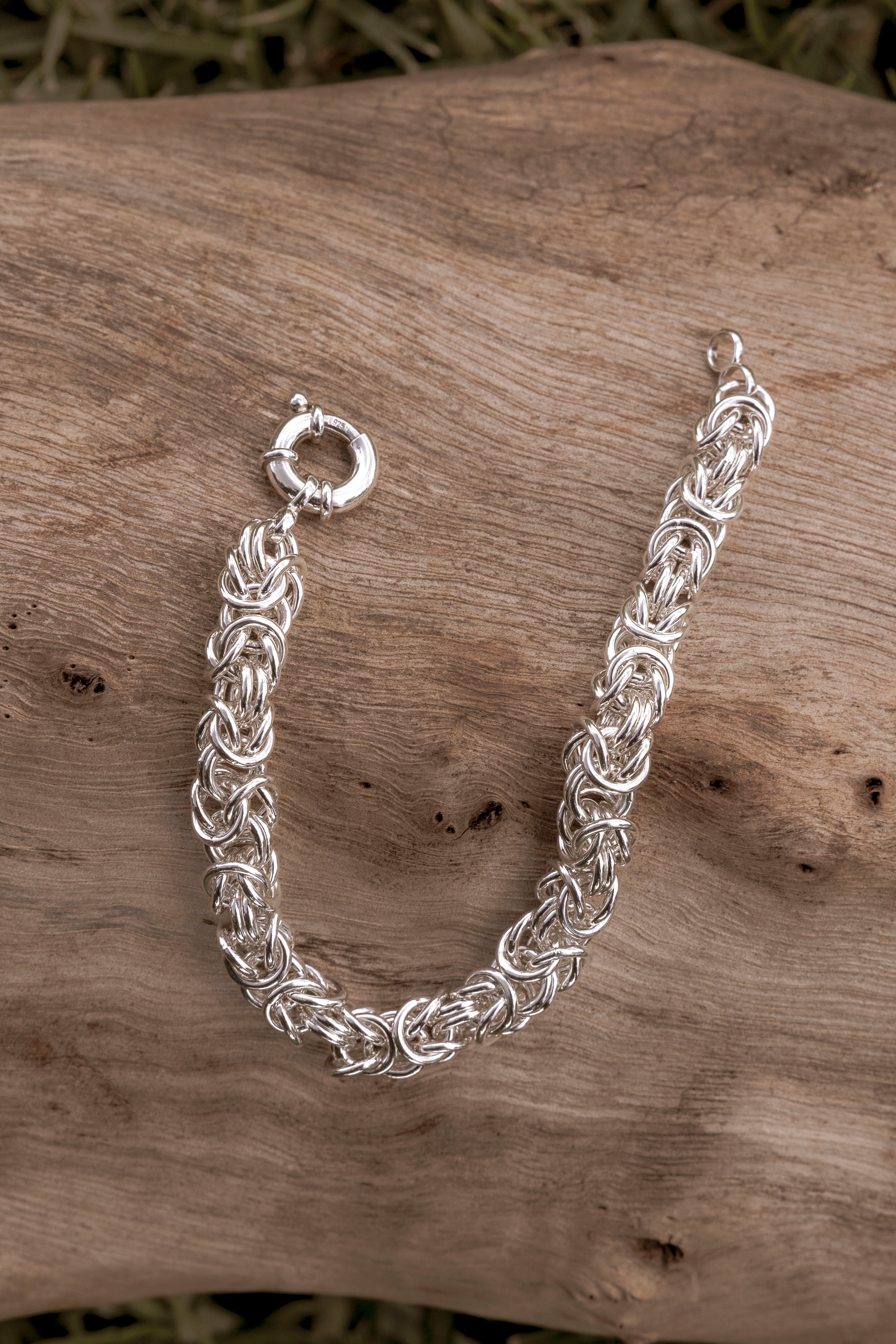 Sterling Silver Byzantine Bracelet 19cm