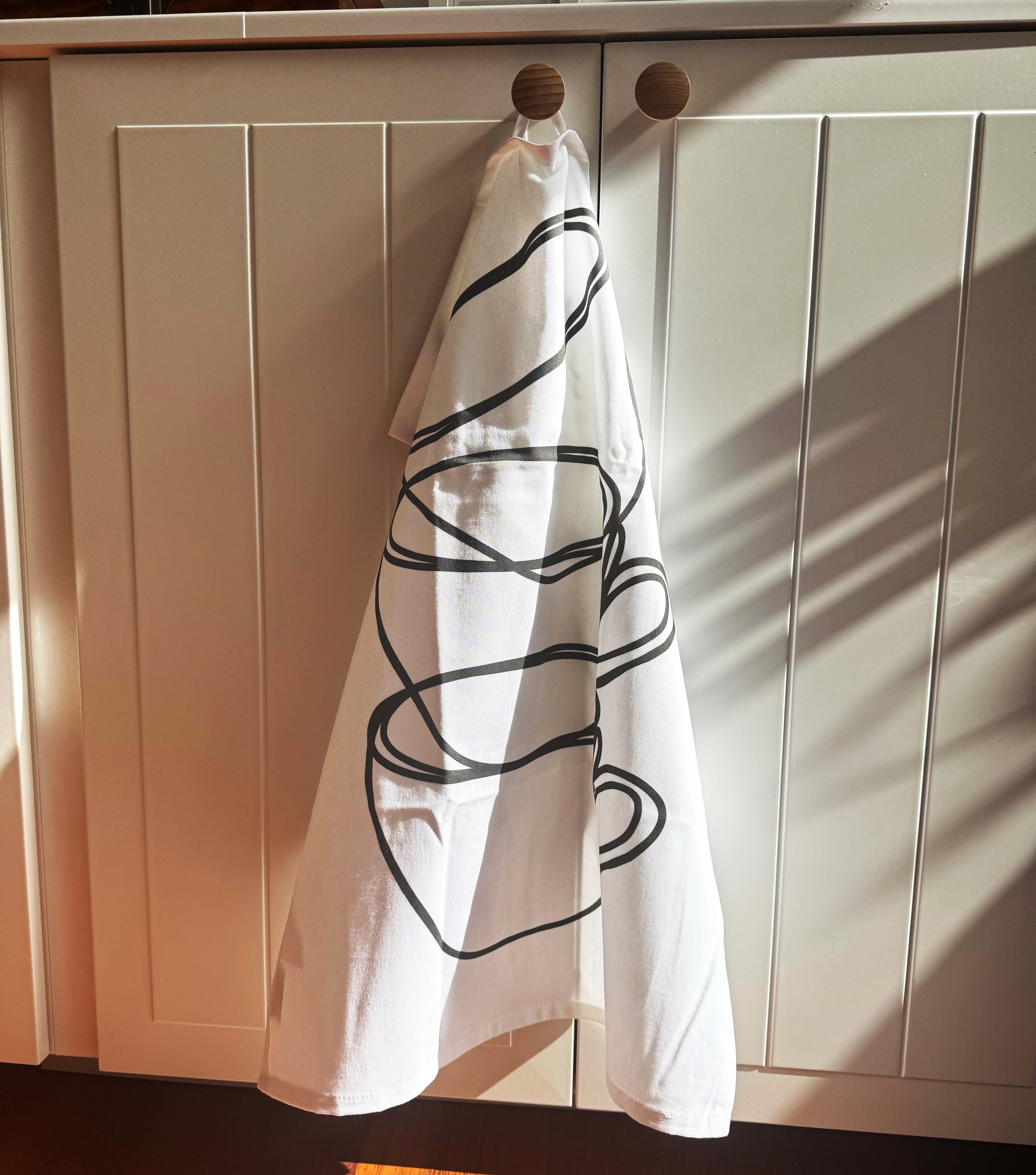 Artist Designed Tea Towel - 100% Organic Cotton. Kitchen Study No. 3