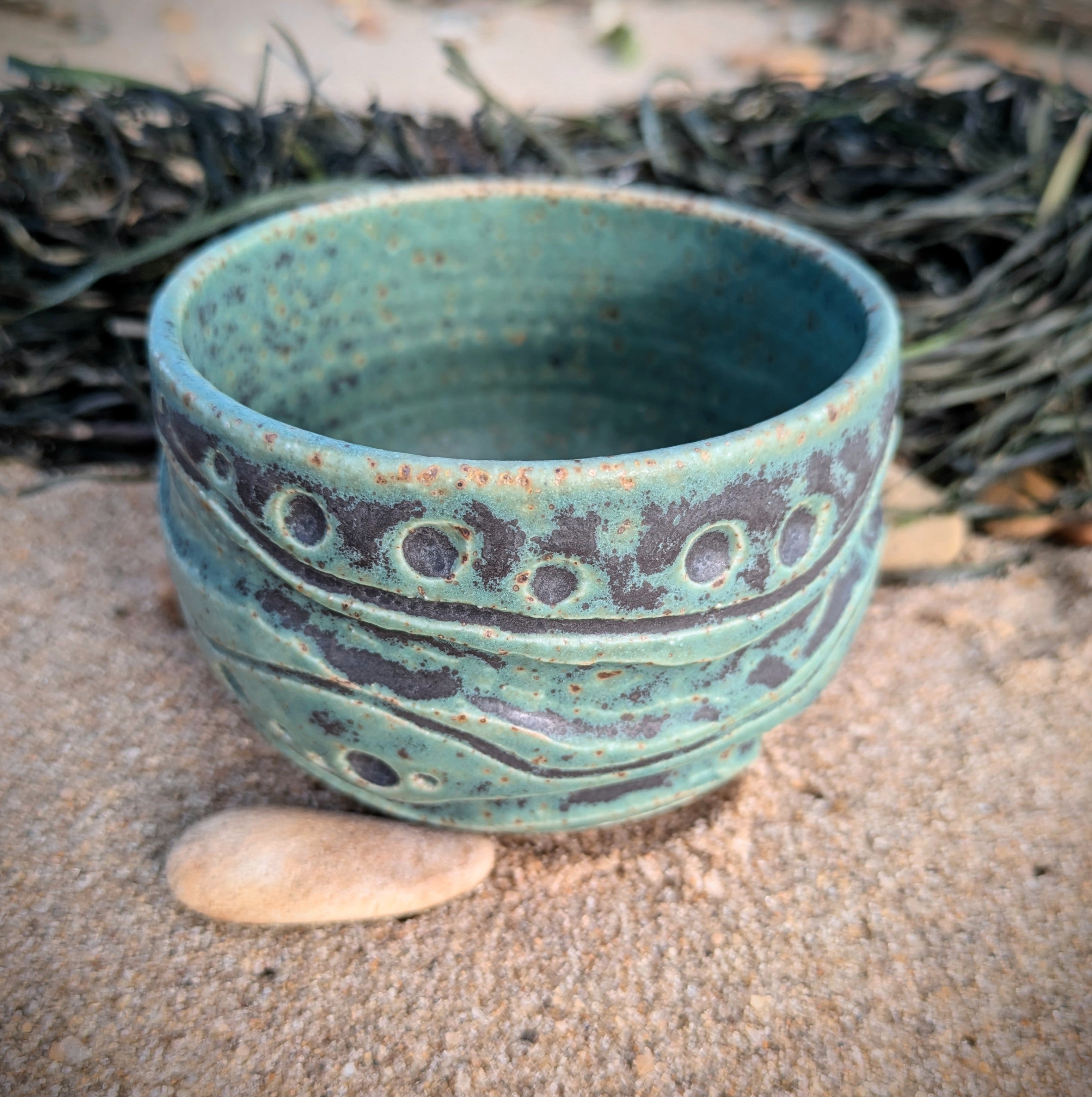 Seaweed and pebbles mug or coffee bowl