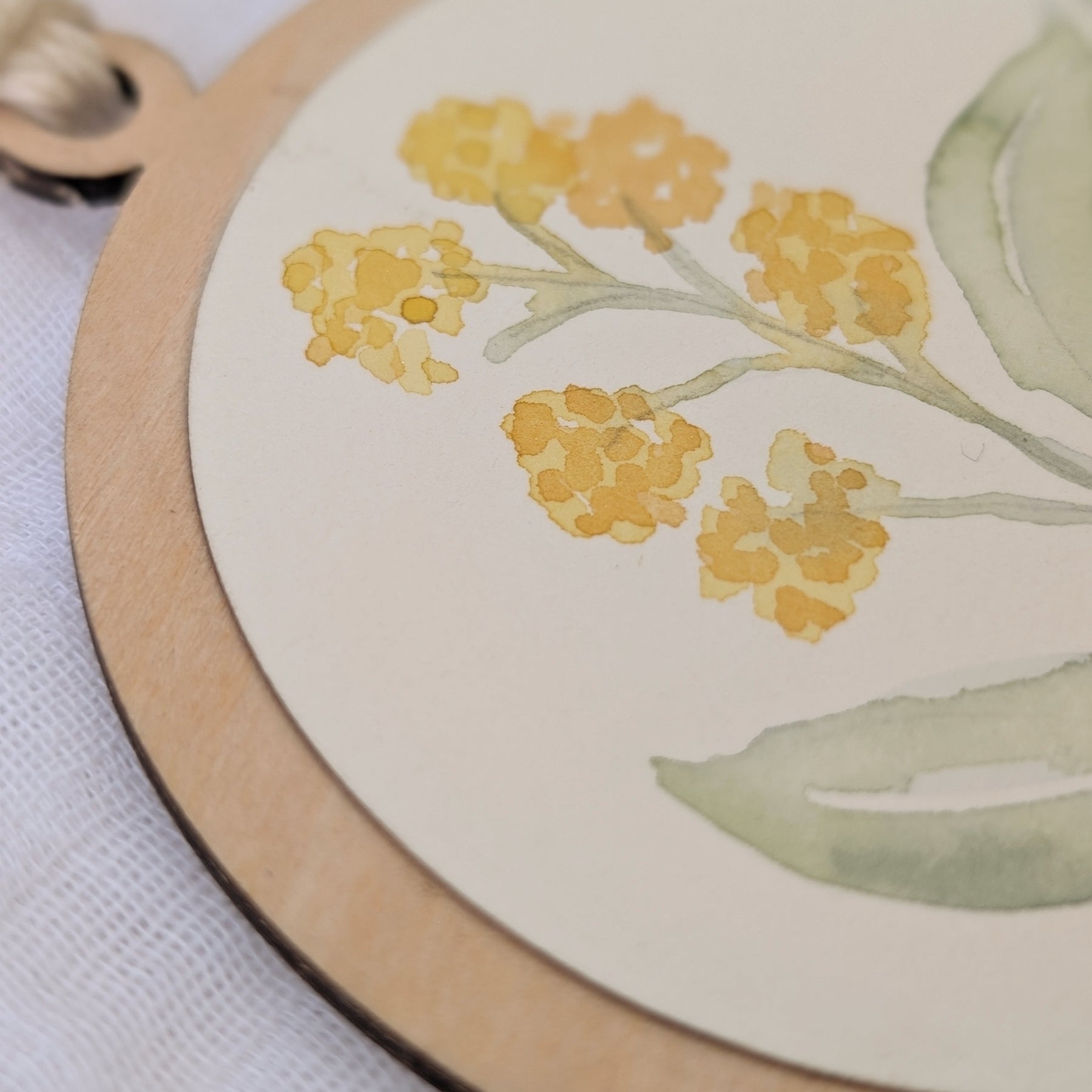 Australian Native Watercolour Christmas Decoration | Handmade Wooden Ornament