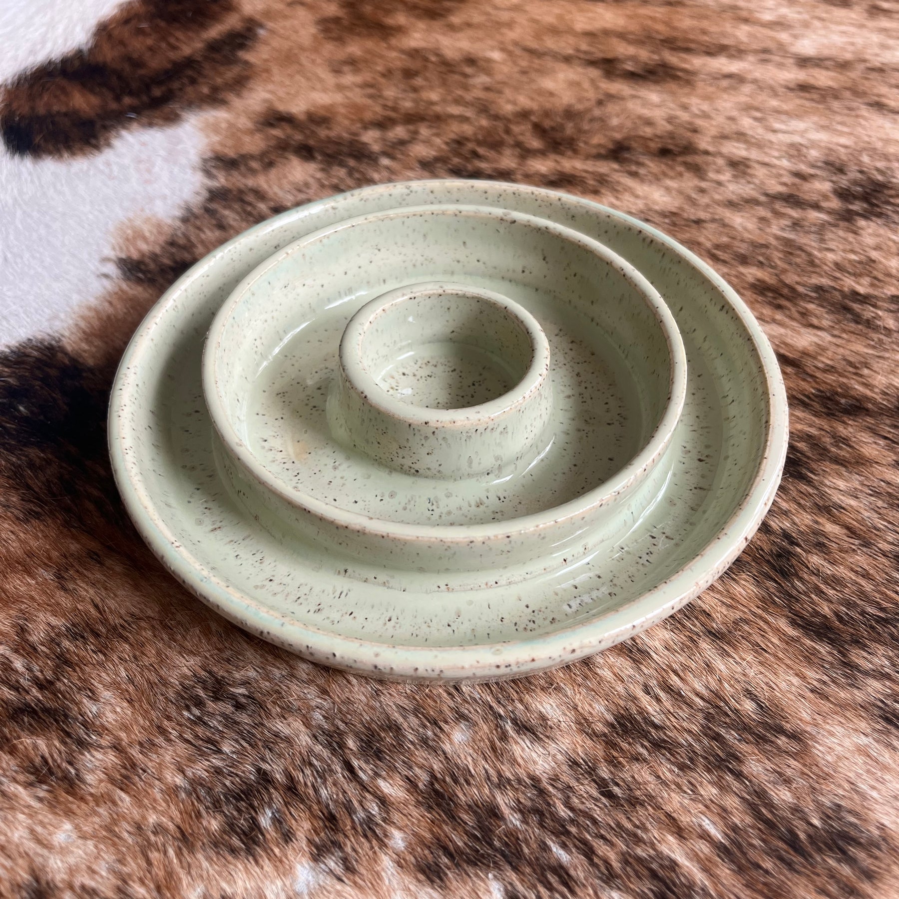 Slow Feeding Ceramic Dog Bowl