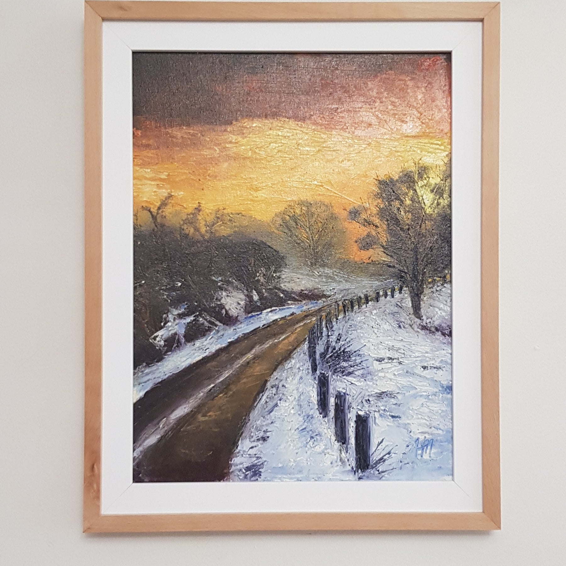 " Around the Bend" Oil Painting.    free shipping!