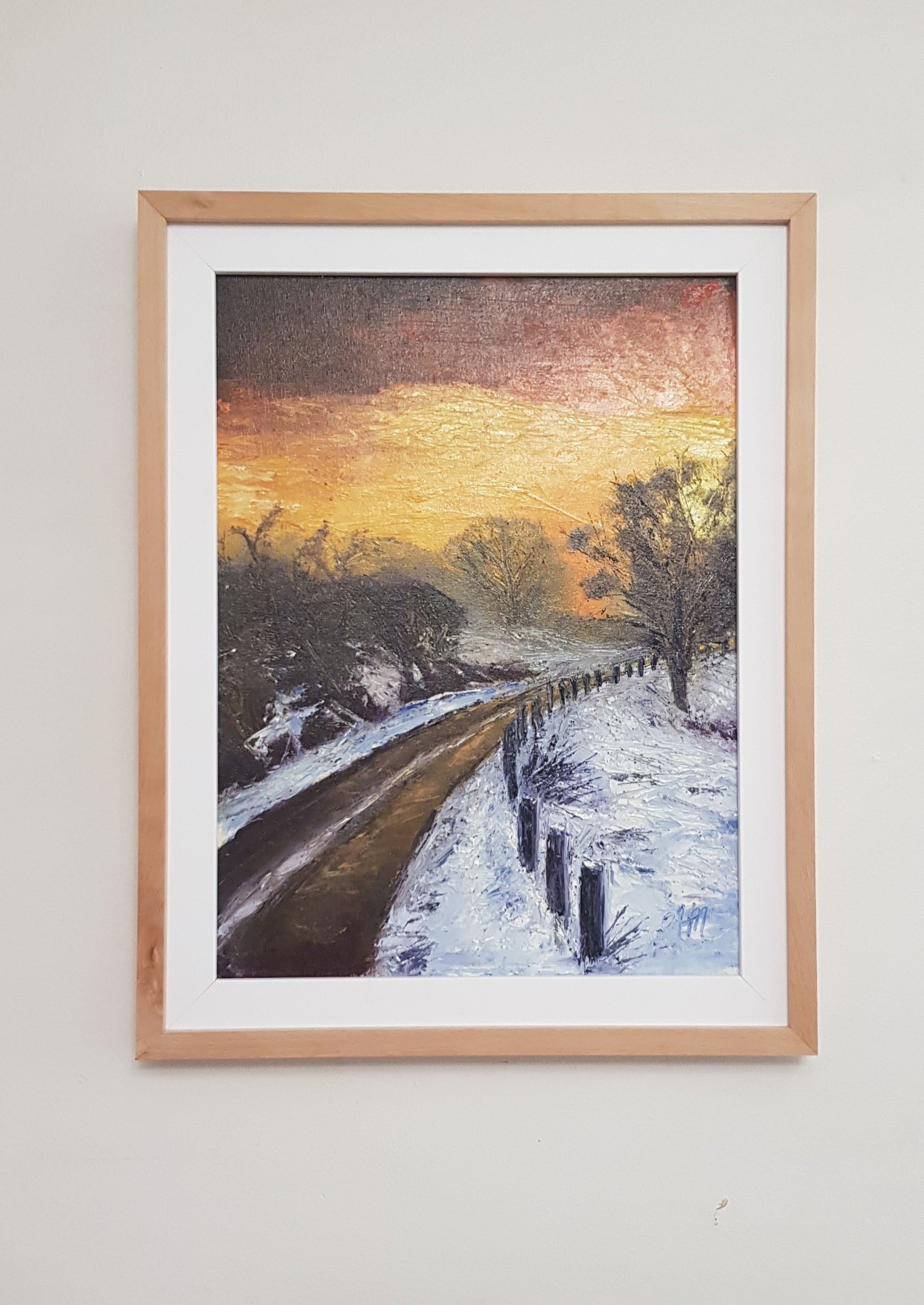 " Around the Bend" Oil Painting.    free shipping!