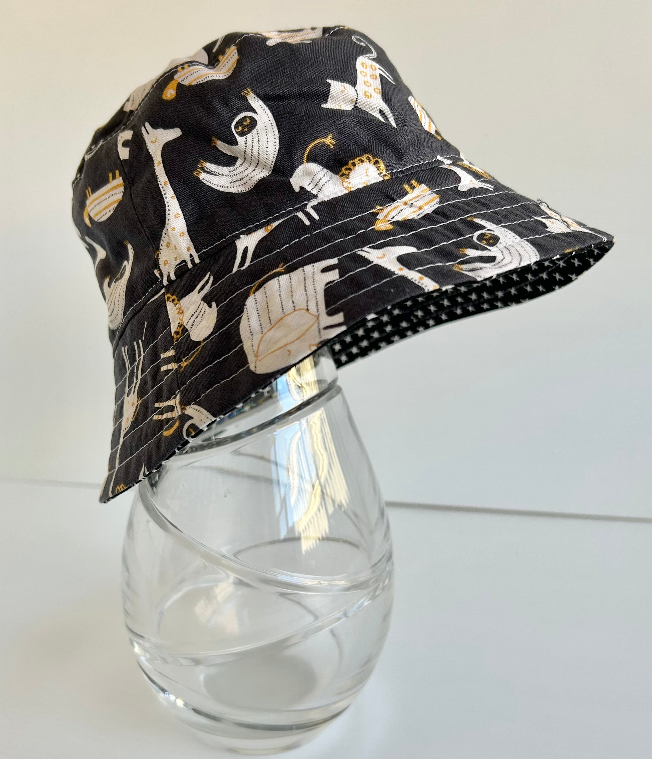 Ready to post- Extra small size regular brim hats with chin strap- reduced price