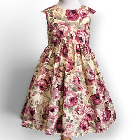 Burgandy Rose Tea Party Dress