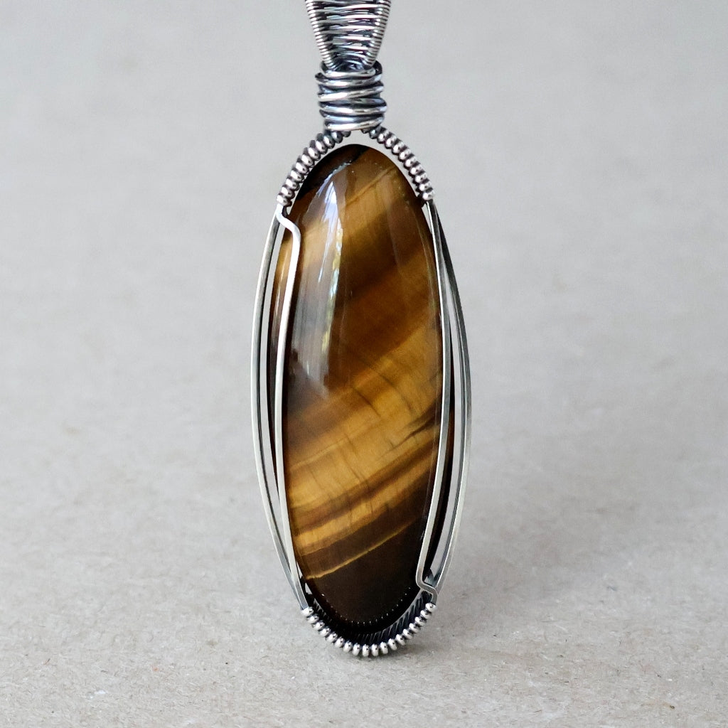 Handcrafted Tiger Eye Pendant - Talisman of Confidence