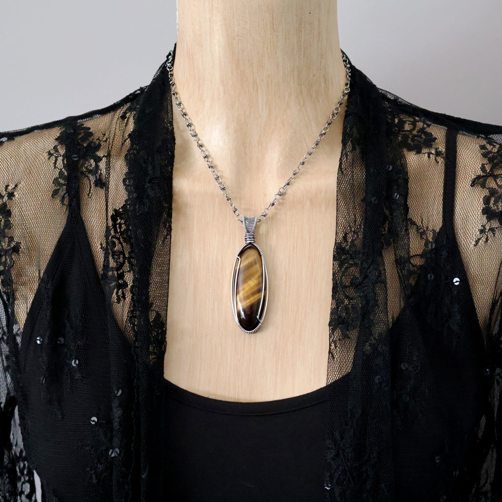 Handcrafted Tiger Eye Pendant - Talisman of Confidence
