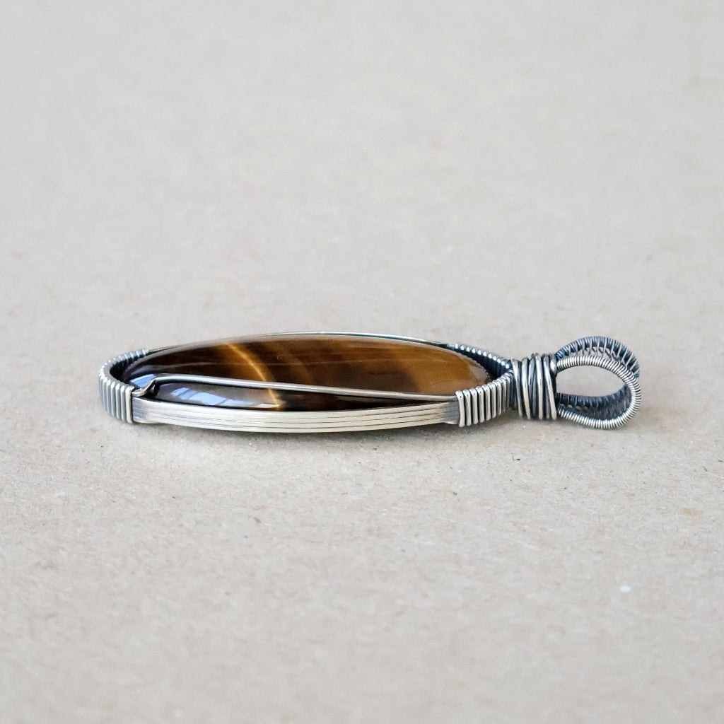Handcrafted Tiger Eye Pendant - Talisman of Confidence