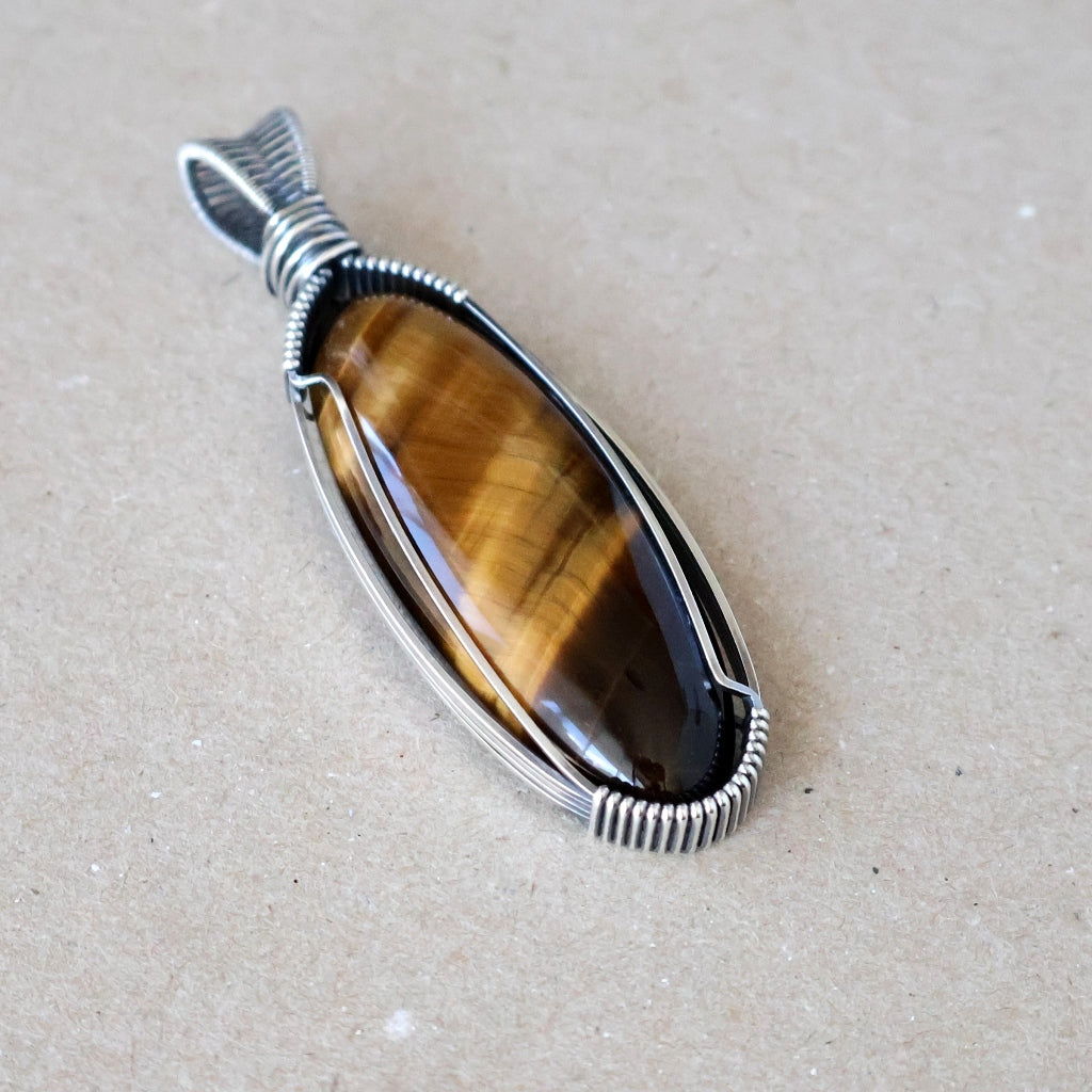 Handcrafted Tiger Eye Pendant - Talisman of Confidence
