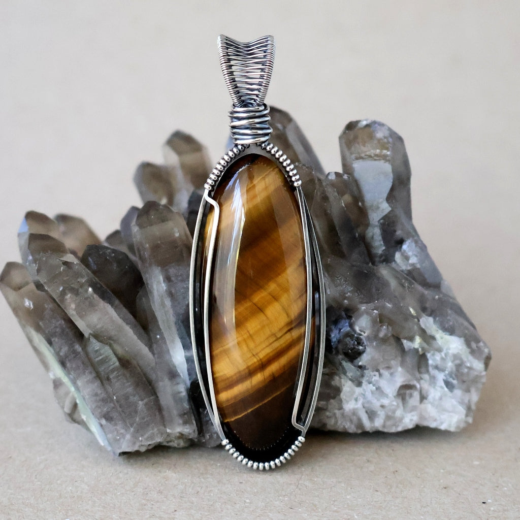 Handcrafted Tiger Eye Pendant - Talisman of Confidence