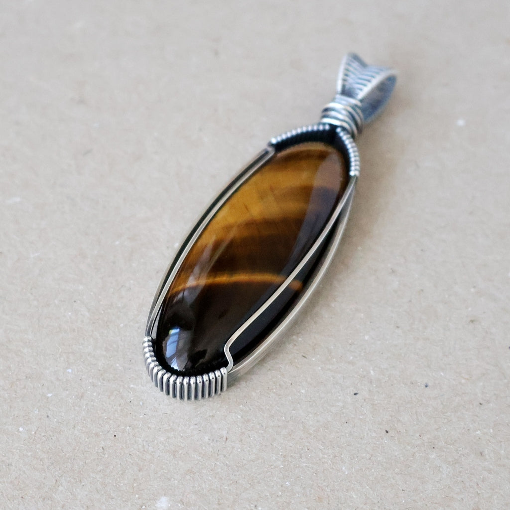 Handcrafted Tiger Eye Pendant - Talisman of Confidence