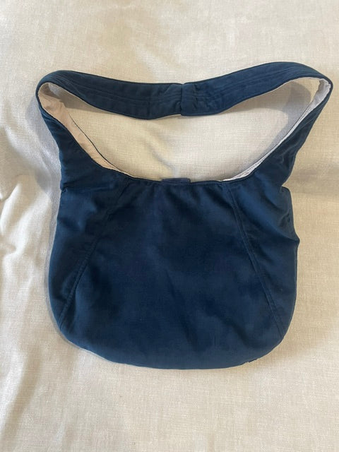 Bespoke Slouch Bag Navy Velvet