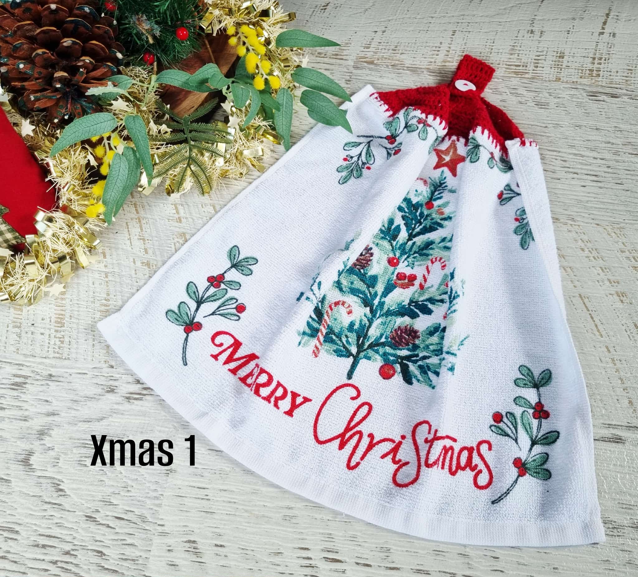 Kitchen Hand Towel | Christmas | Hanging | SINGLE LAYER - 9 Styles