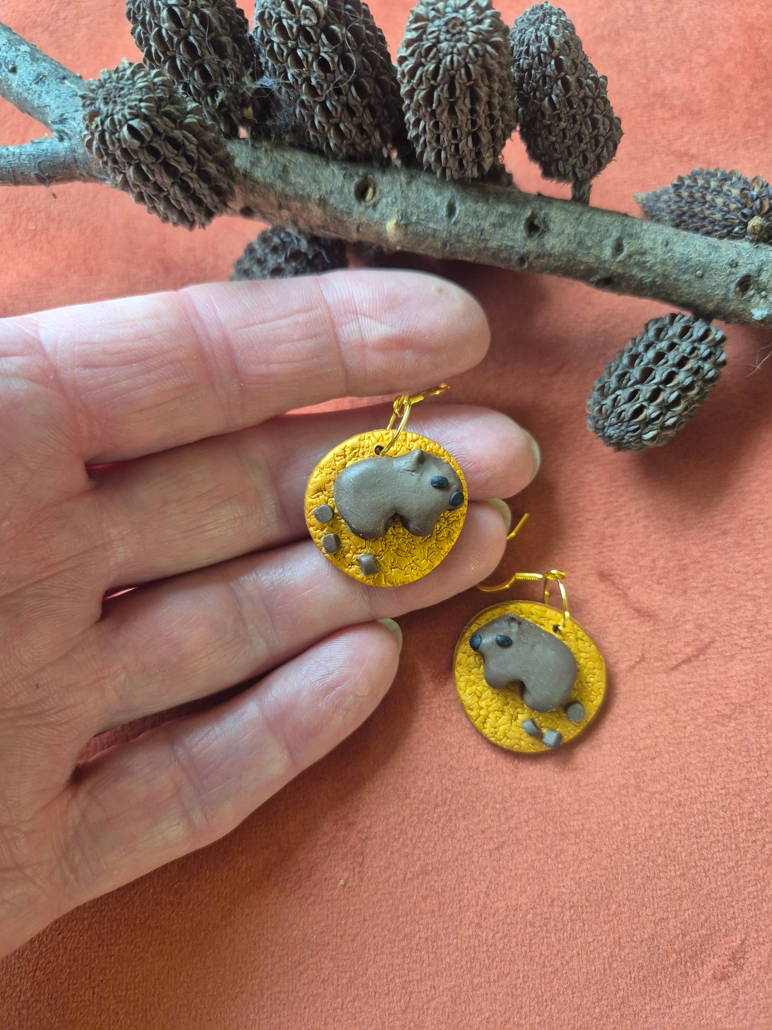 Wombat Earrings