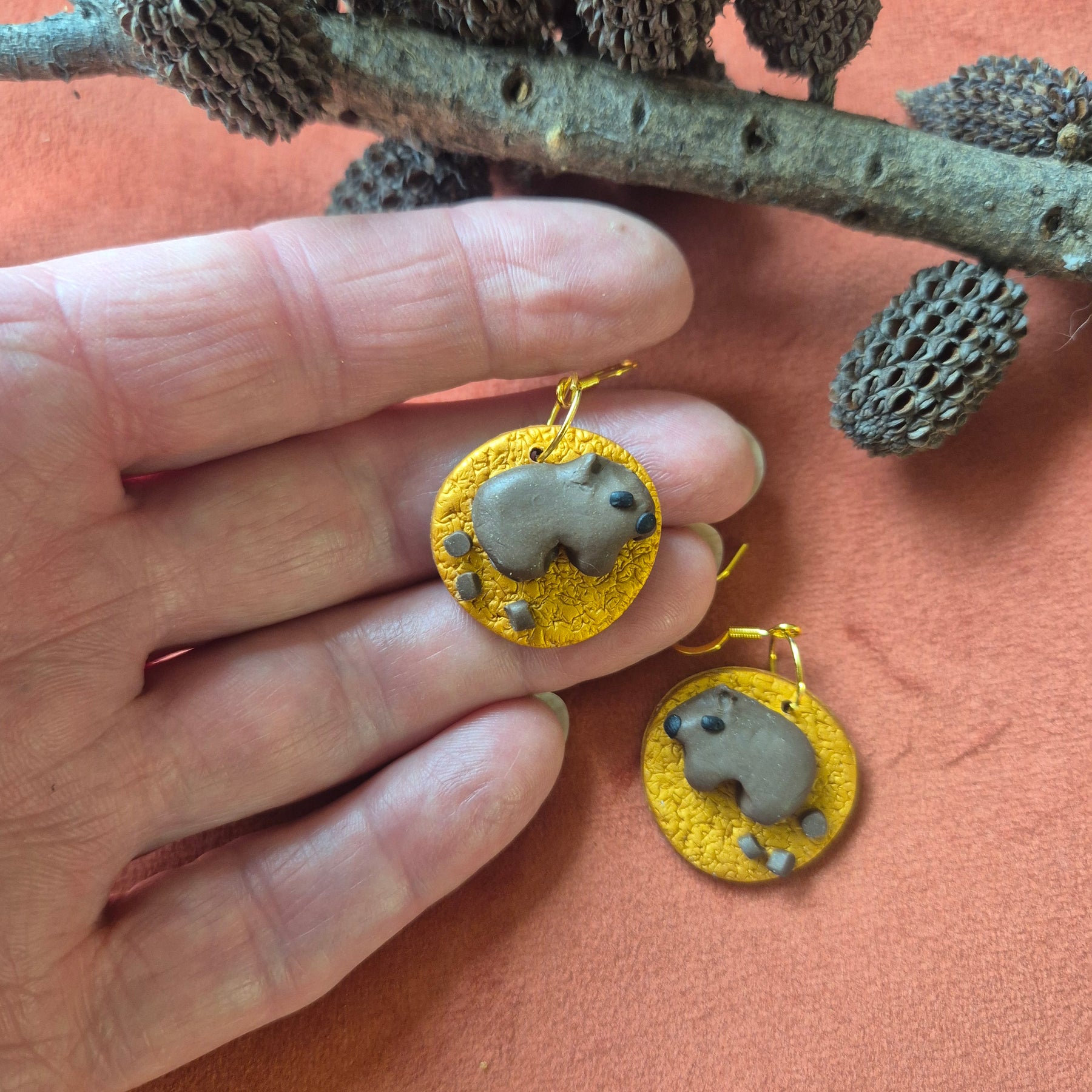 Wombat Earrings