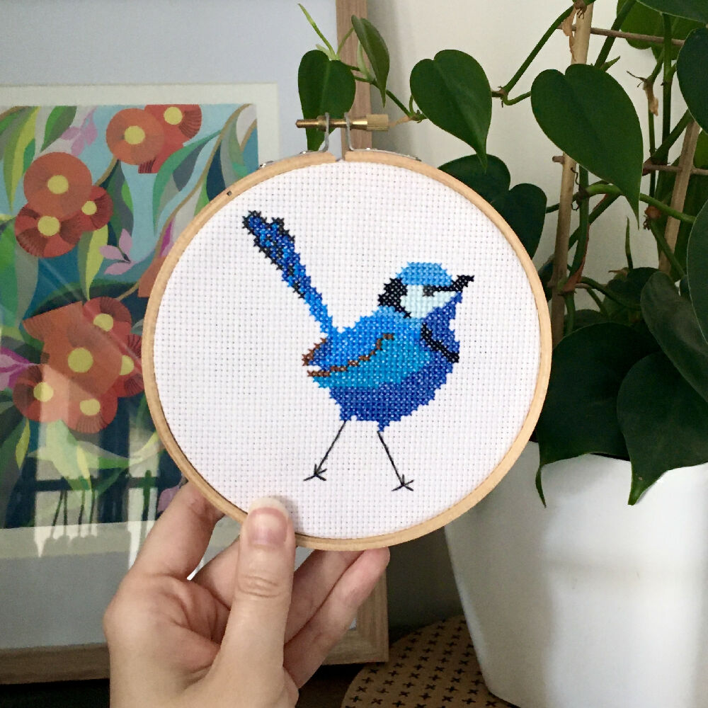 Splendid Fairy-wren Cross Stitch Kit