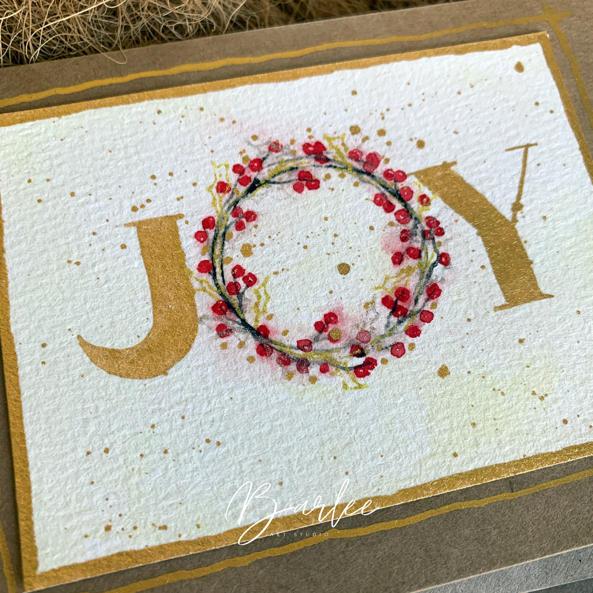 Set of 3 Hand-Painted Christmas Cards - One-of-a-Kind.