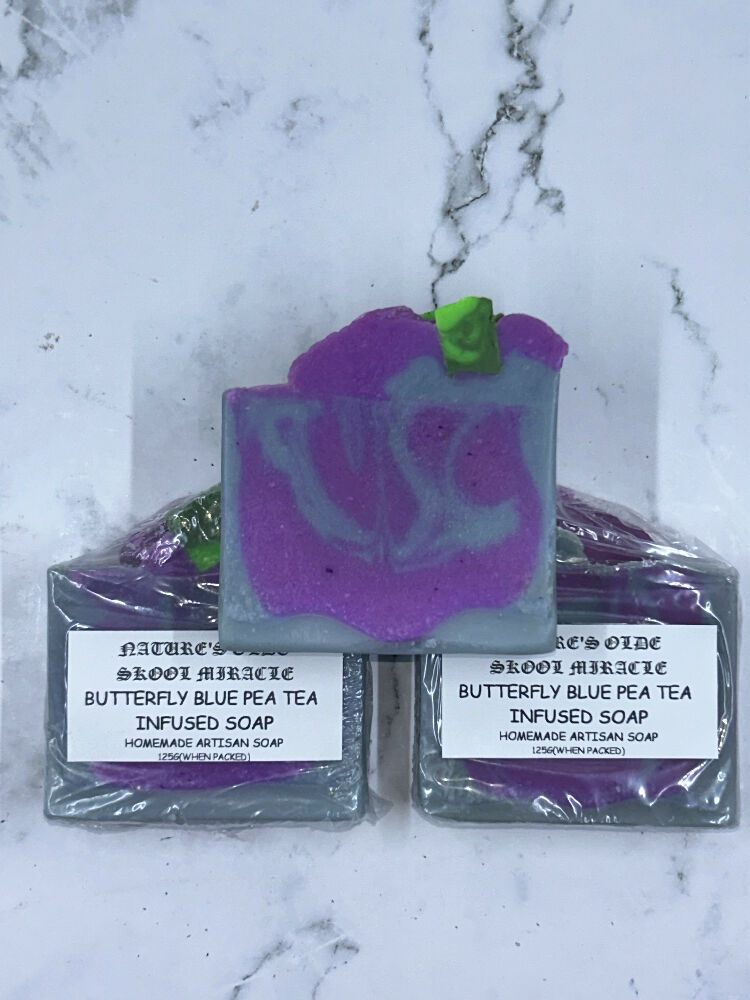 Butterfly blue tea infused soap