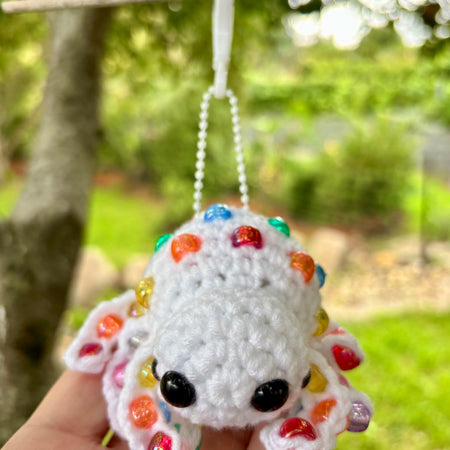 Spider Beaded Fidget Crochet Toy Rainbow Keychain Bag Tag