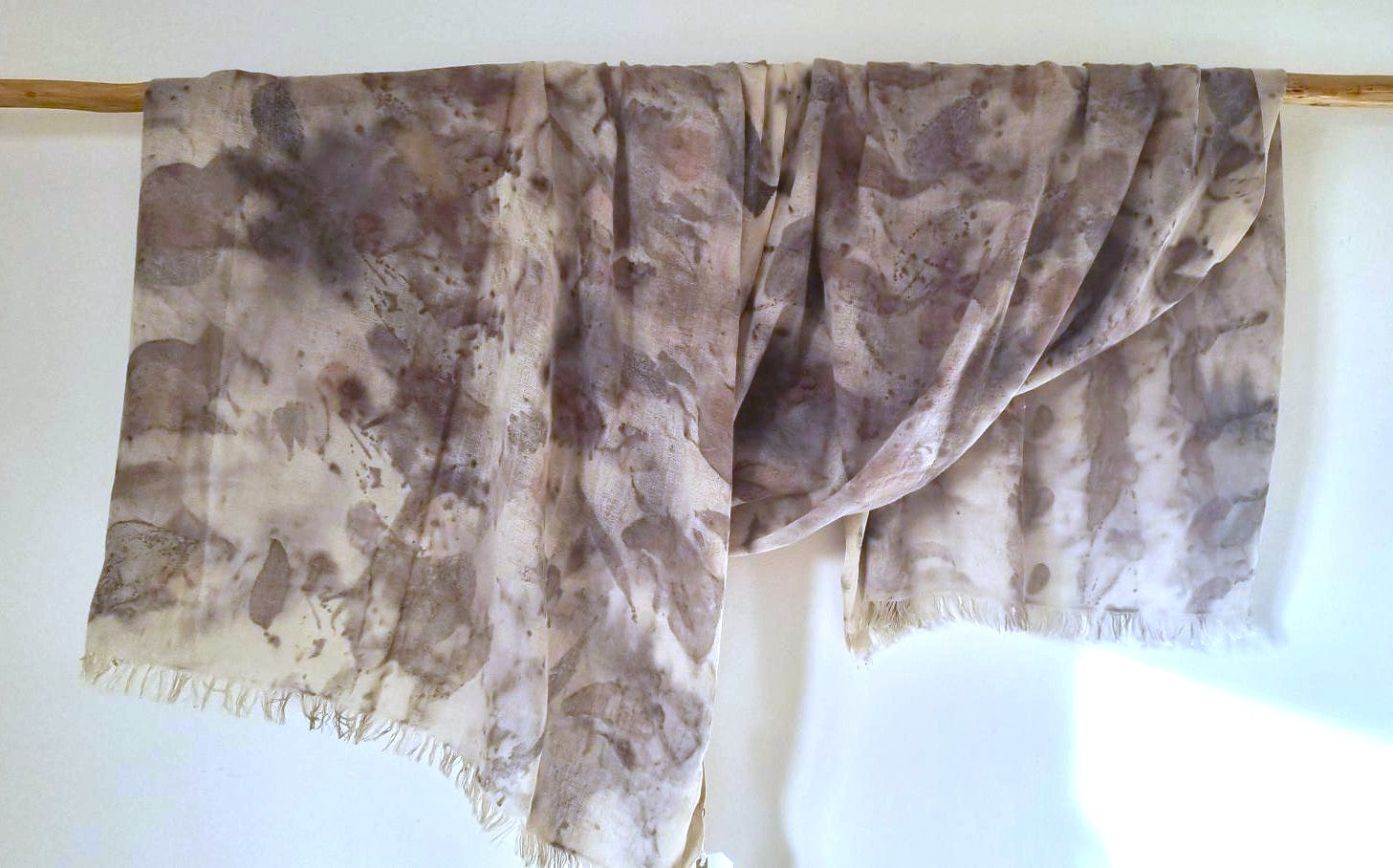 The Sylvie - Cotton & Linen Blend  Ecoprint Scarf/Wrap