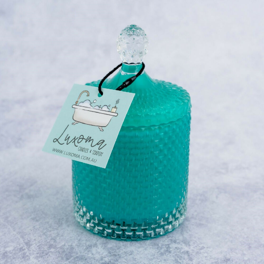 Teal Tear Drop Candle 1