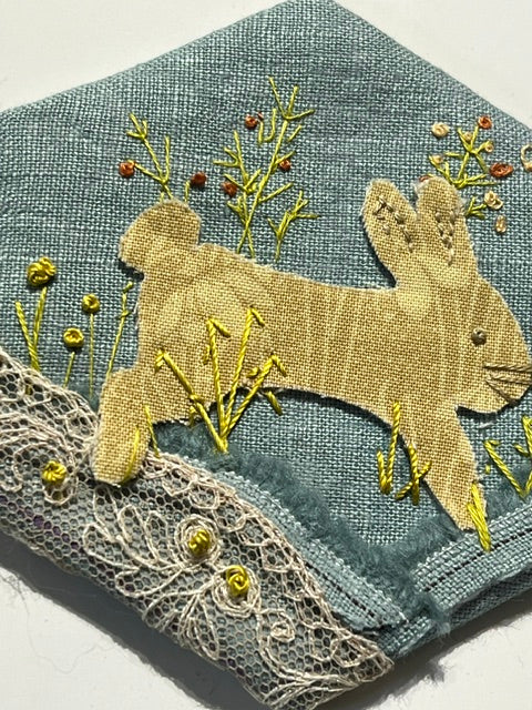 Hand Embroidered Greeting Card