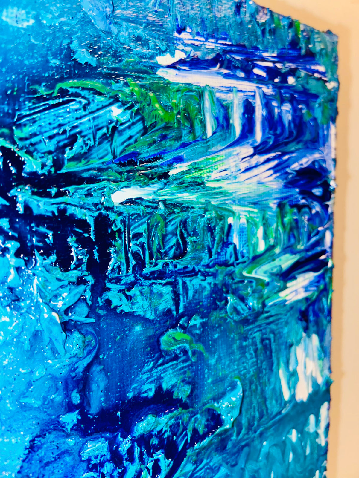 Ripples 2 ORIGINAL CANVAS PAINTING 25.4x25.4x3.5cm by Margo Humphries