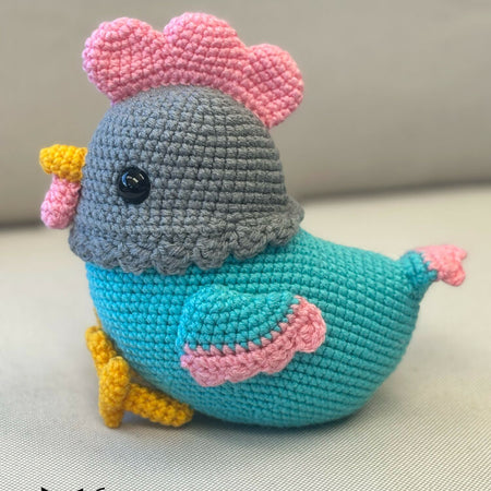 Pastel Crochet Chicken Plushie