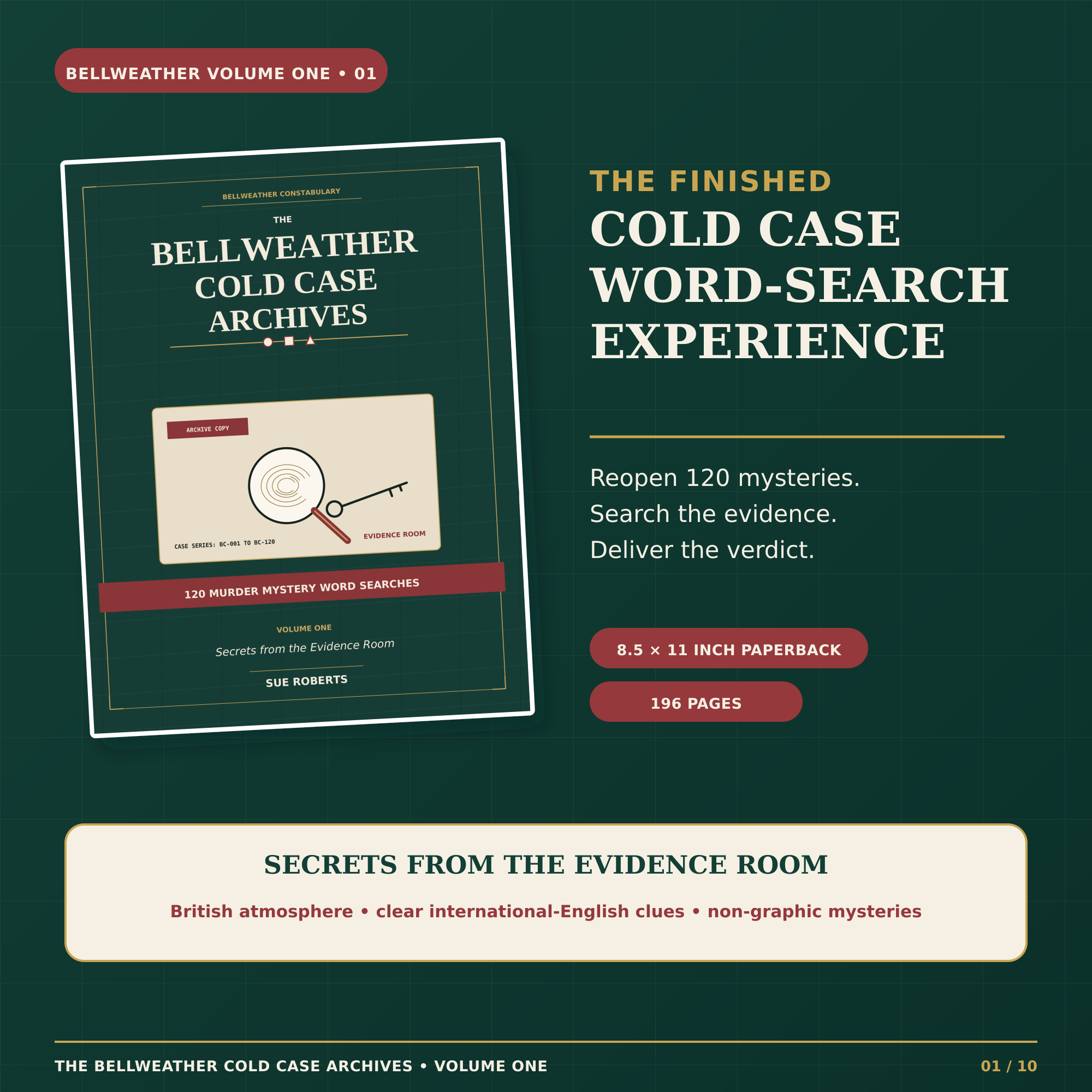 THE BELLWEATHER COLD CASE ARCHIVES: 120 MURDER MYSTERY WORD SEARCHES Vol 1.