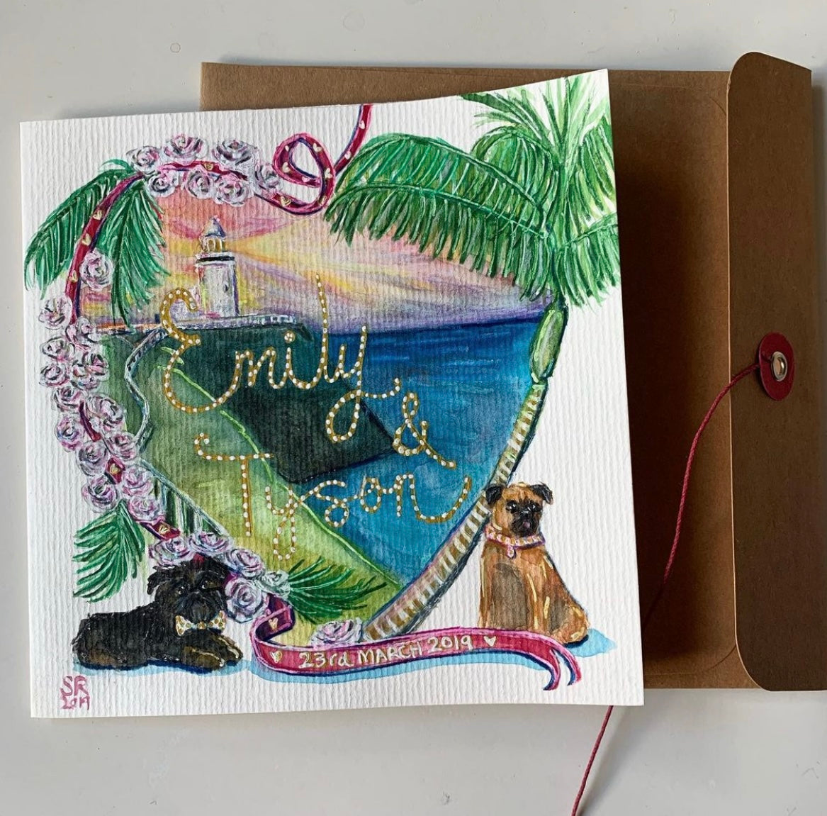 Custom watercolour | Personalised Gift | Celebrate Love Story