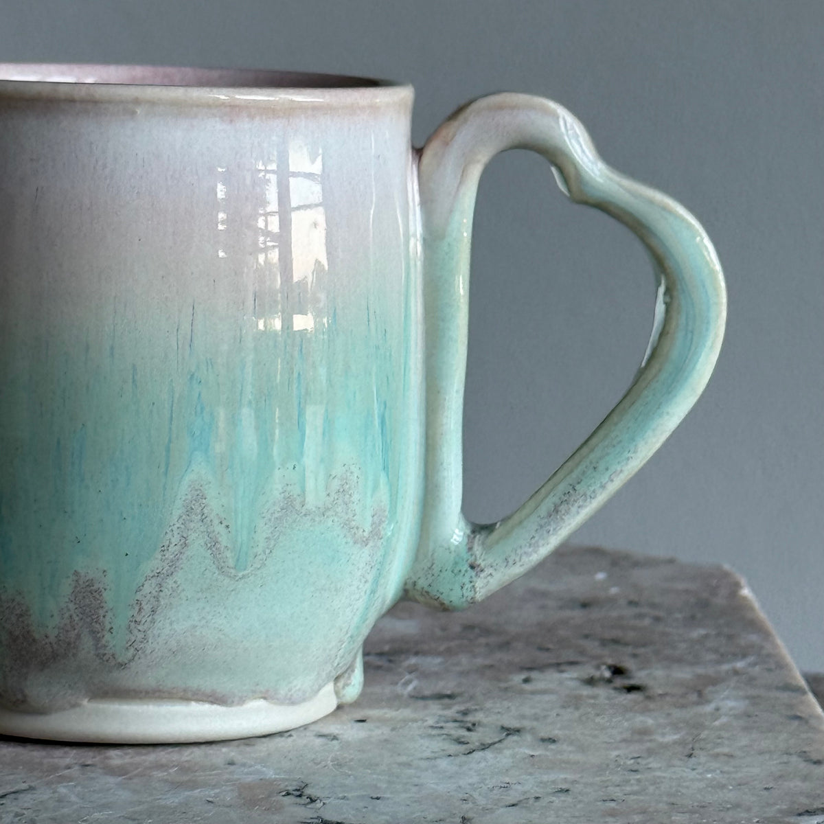 Mi Amore Mug  | Heart Shaped Handle Cup