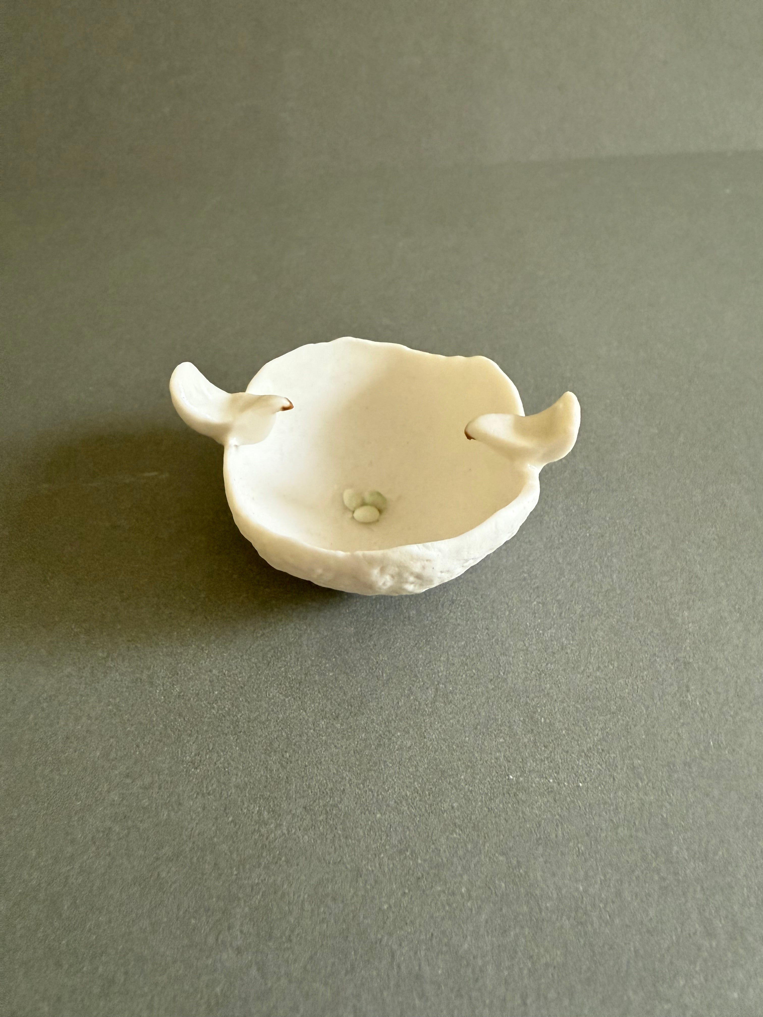 Porcelain dove ring dish