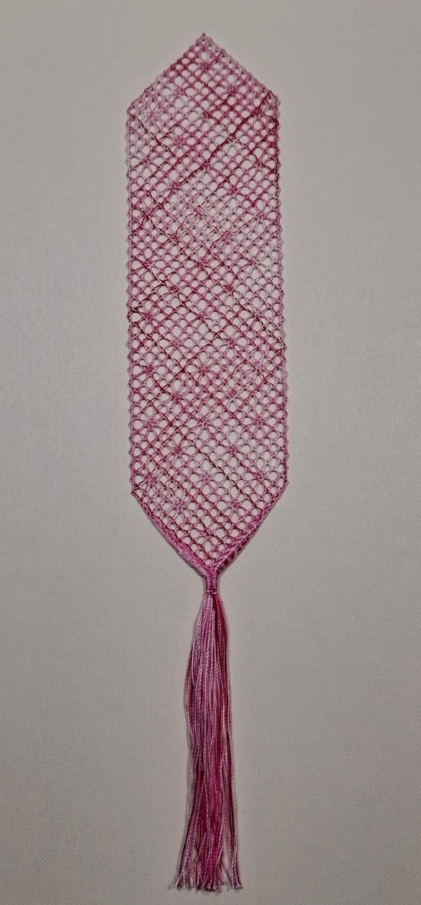 Pink & White Stars Lace Bookmark