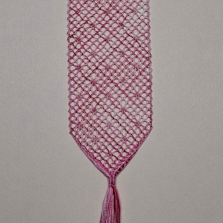 Pink & White Stars Lace Bookmark