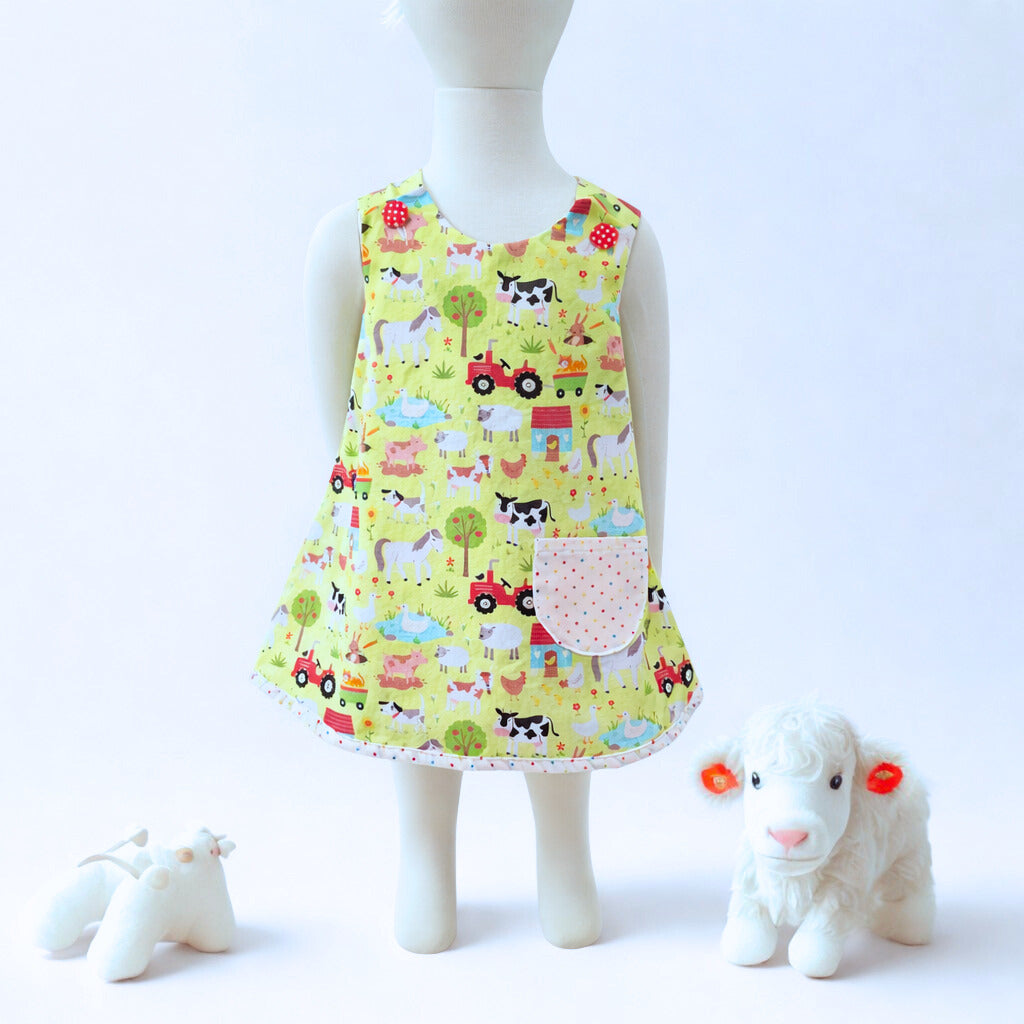 Little Farm Adventure Dress – Handmade Cotton Girls Dress Australia