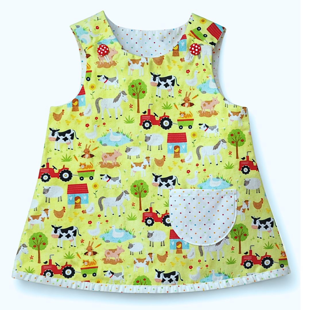 Little Farm Adventure Dress – Handmade Cotton Girls Dress Australia