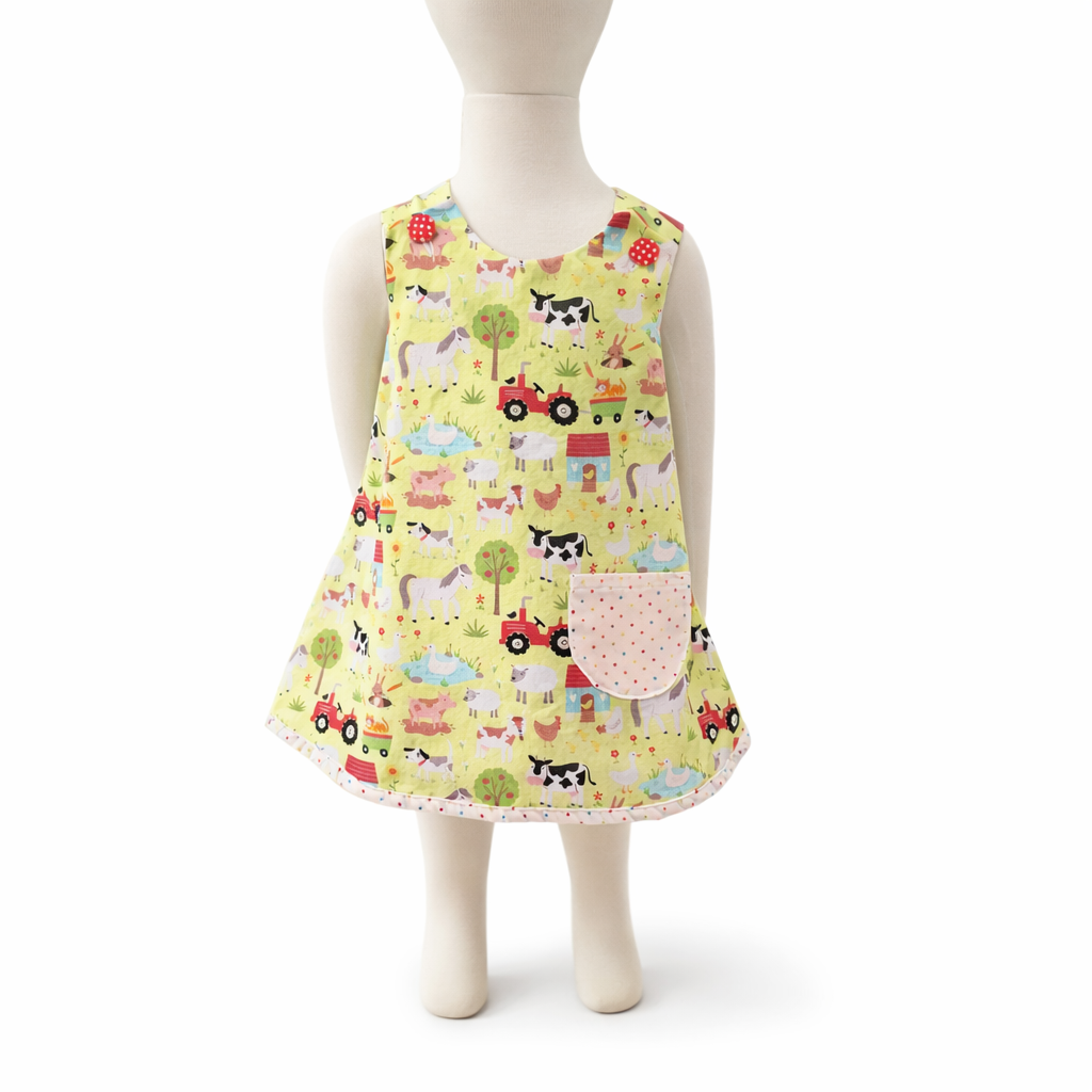 Little Farm Adventure Dress – Handmade Cotton Girls Dress Australia