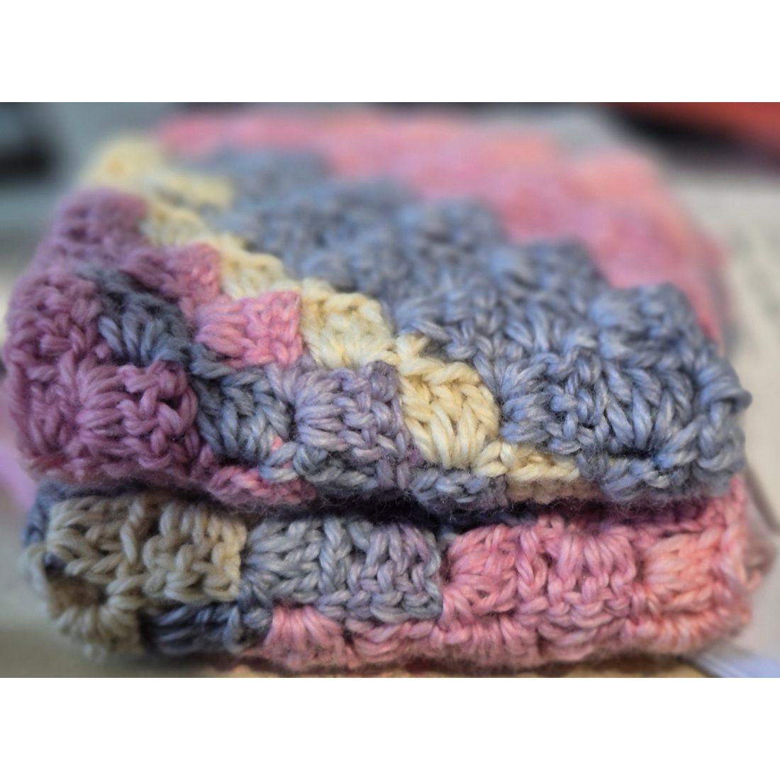Super Soft Crocheted Face & Body Washers/Ideal for Baby/set of 2