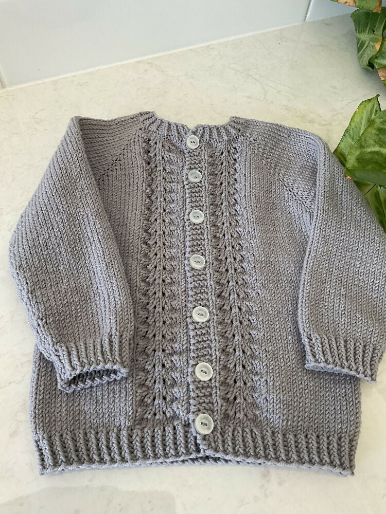 Cardigan in Grey, Size 6-9months