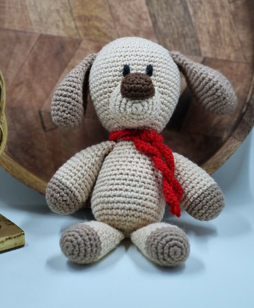 Handmade crochet puppy dog plush toy
