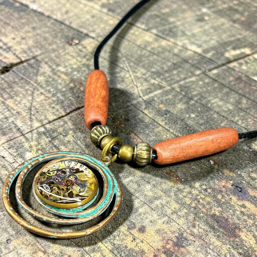 Steampunk watch parts (Boho) necklace