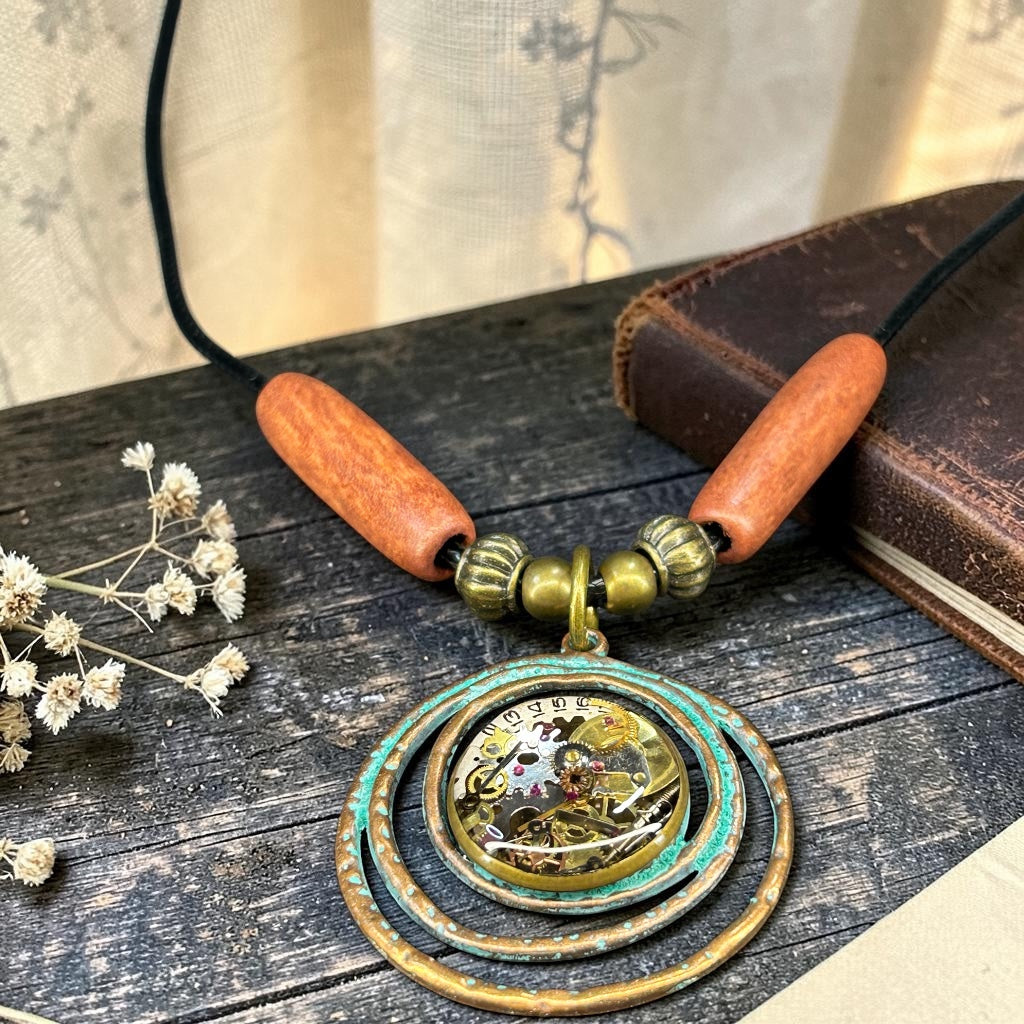 Steampunk watch parts (Boho) necklace