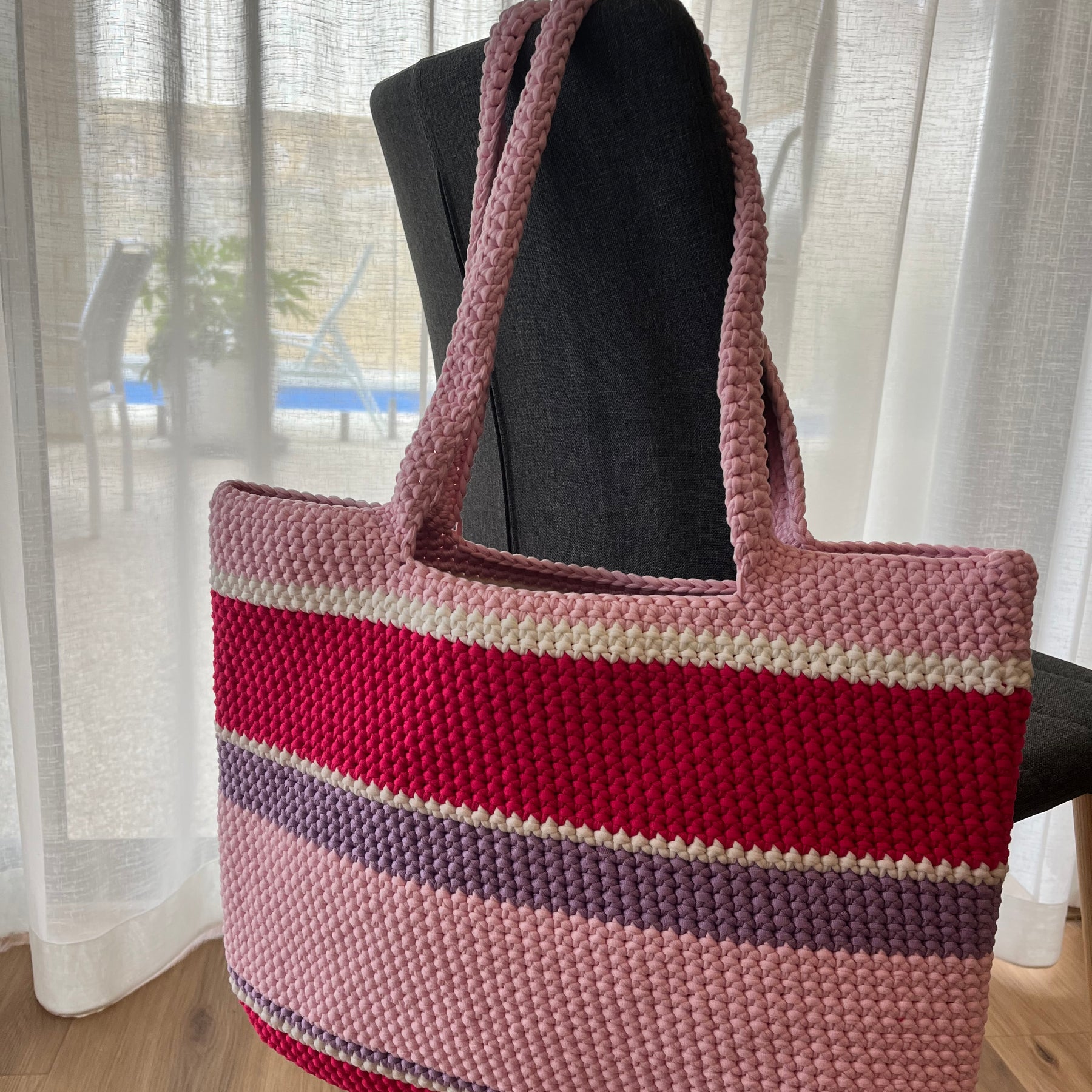 The Everyday Crochet Tote Bag - Fairy Floss