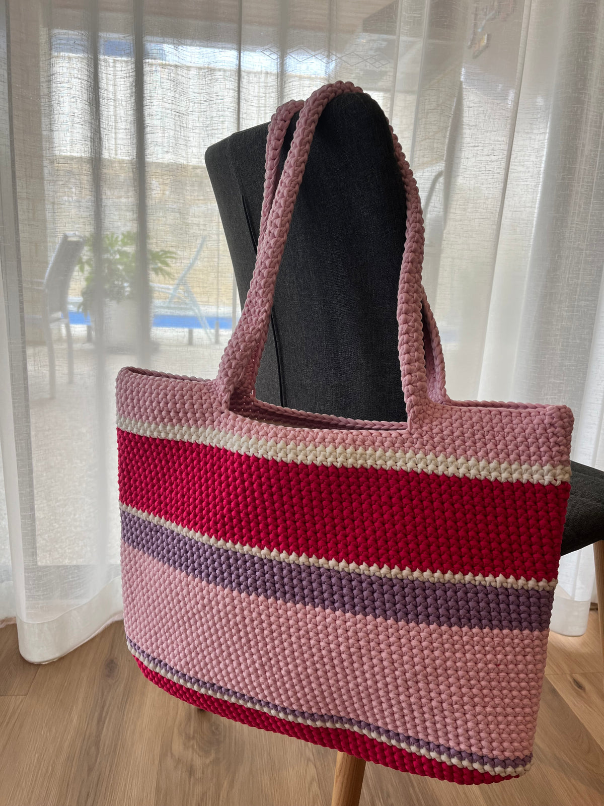 The Everyday Crochet Tote Bag - Fairy Floss