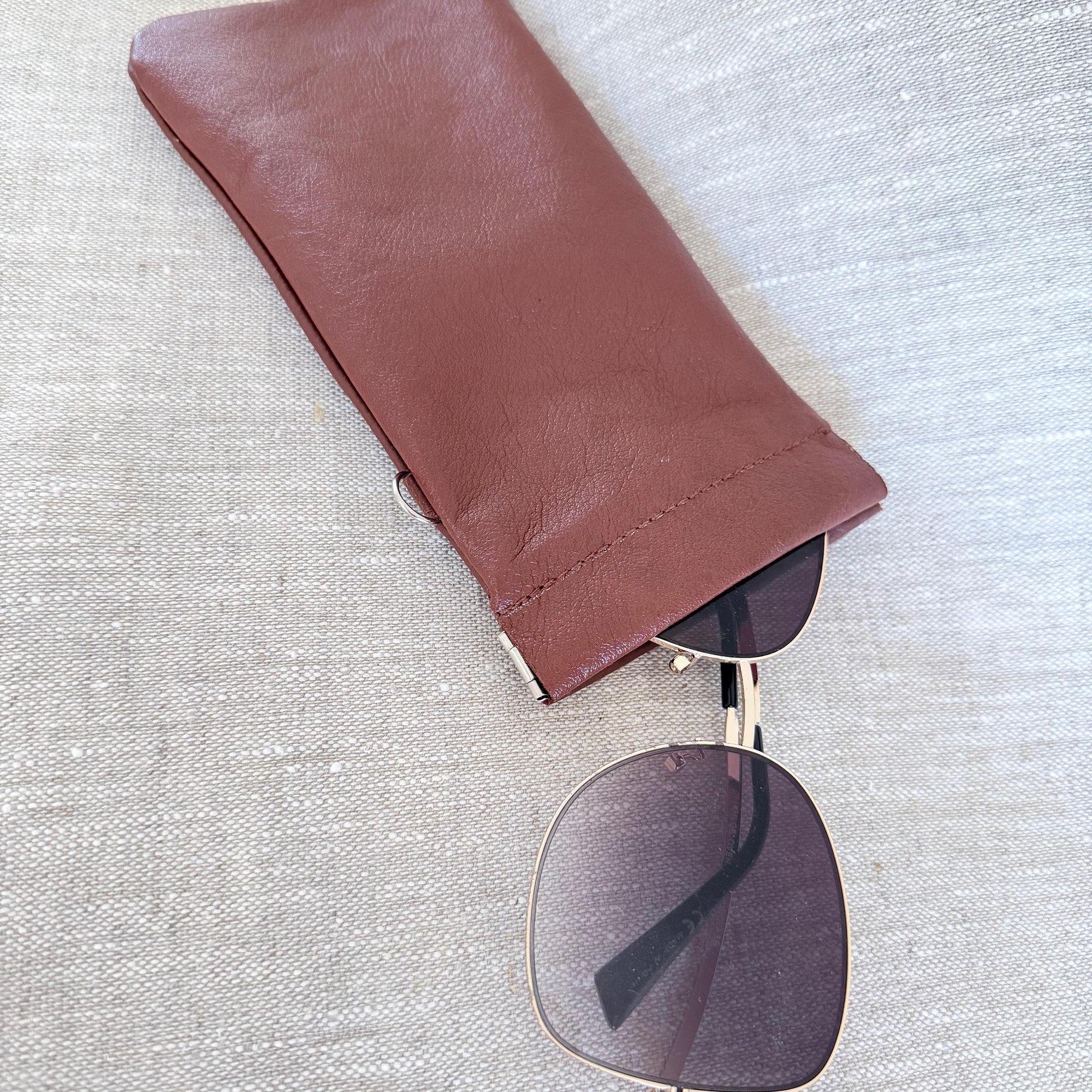 Leather glasses case