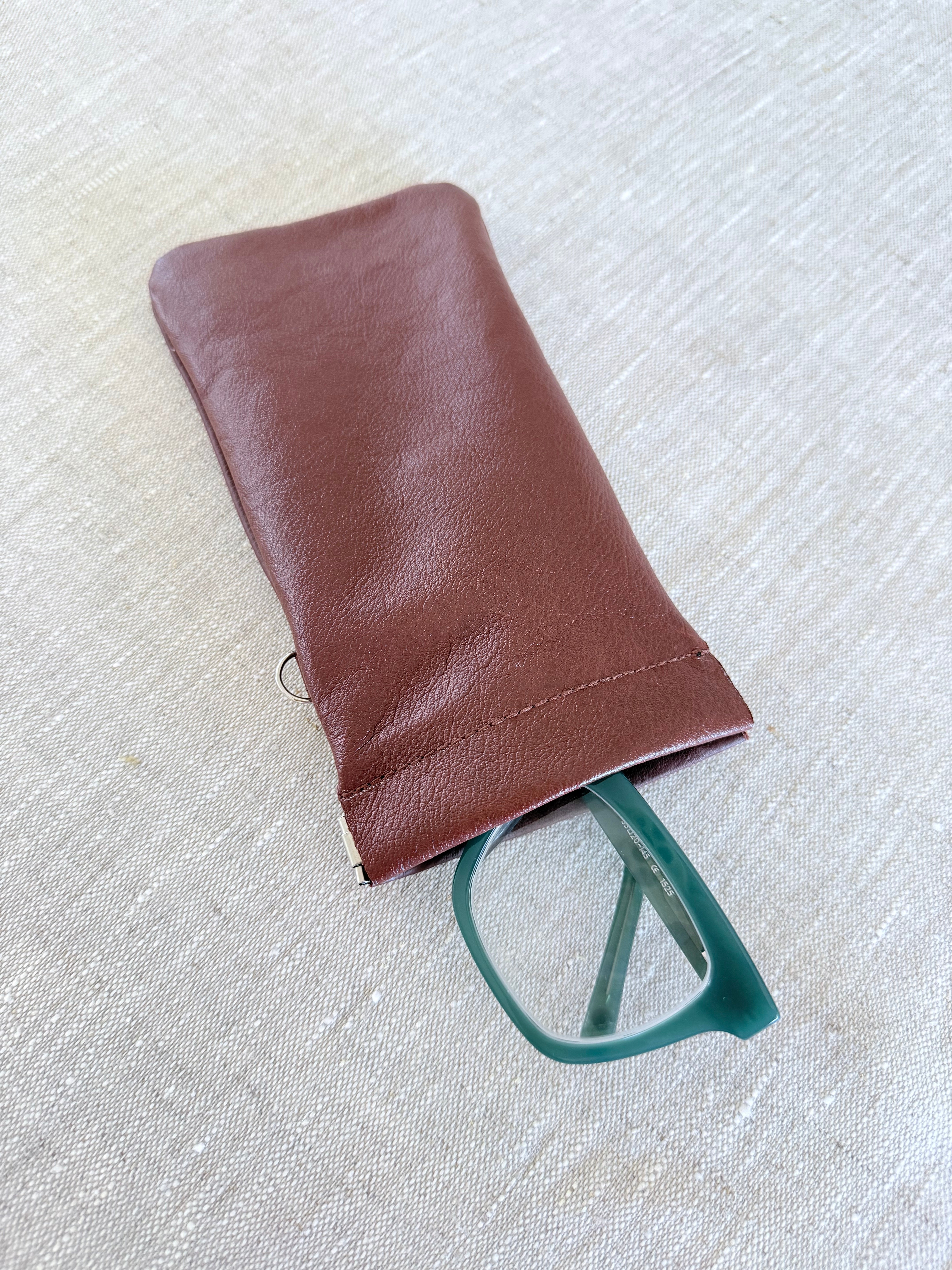 Leather glasses case