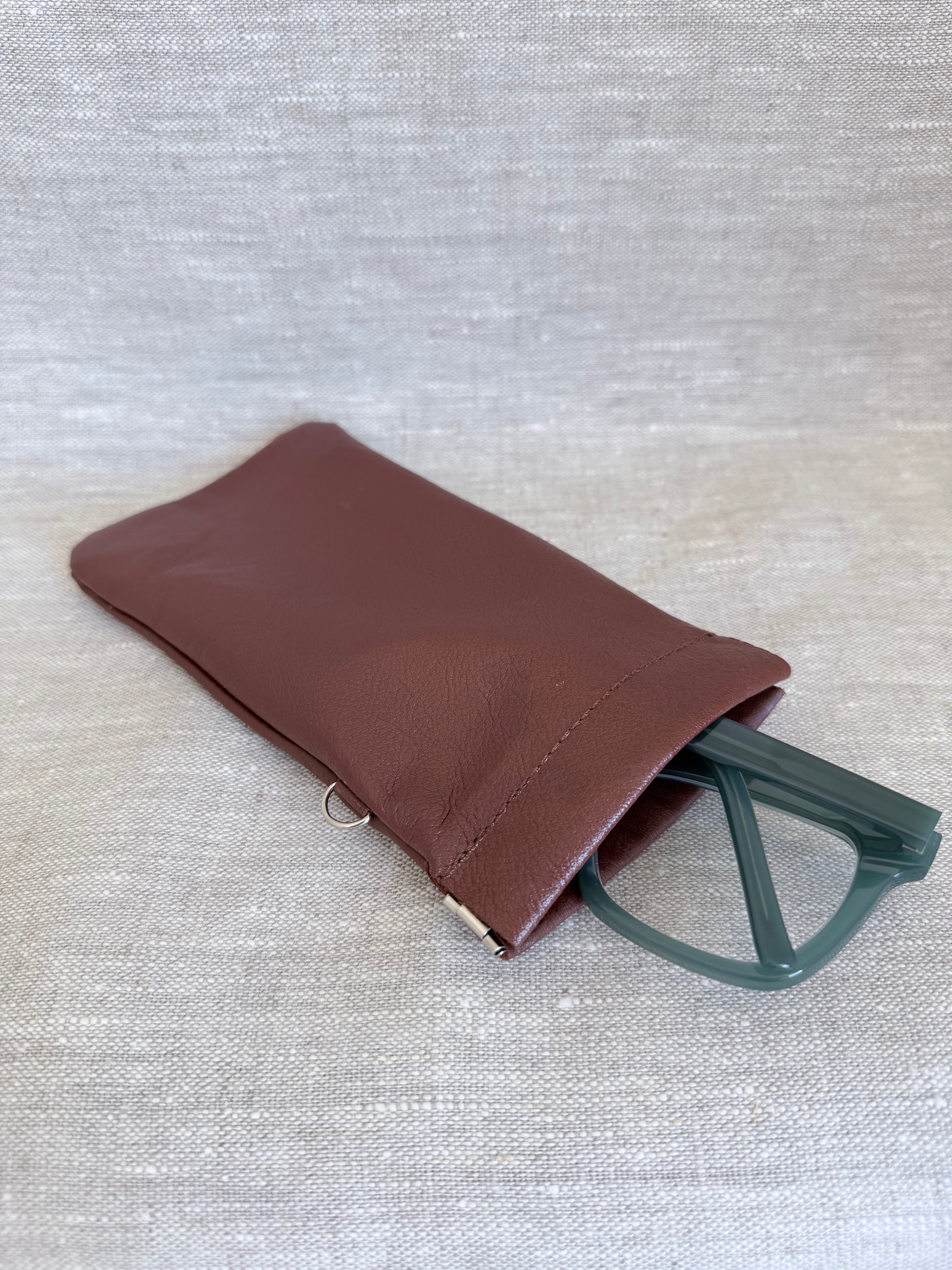 Leather glasses case