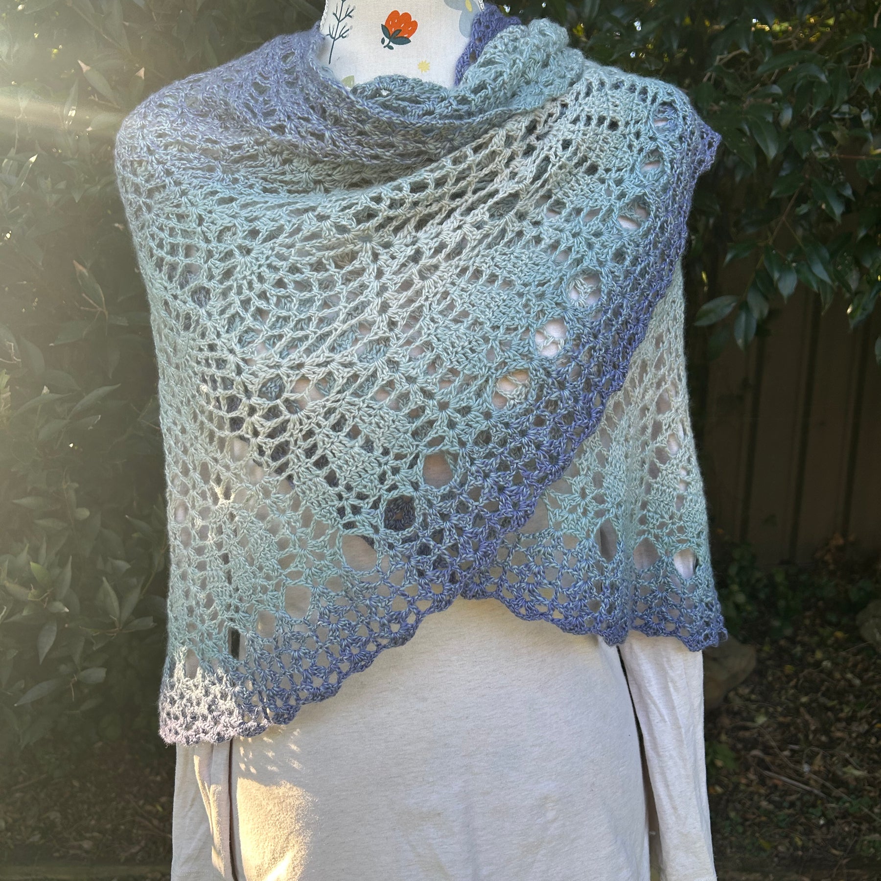 Crochet Lace Shawl Cashmere/Merino